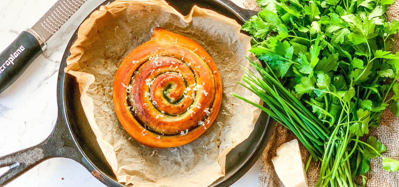 Pod-to-Plate: Sam Goodwin's Pesto & Vintage Cheddar Pull-Apart Scroll