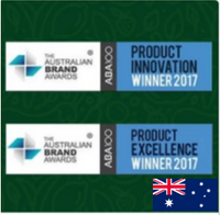 Image of Australian Brand Awards with Australian flag