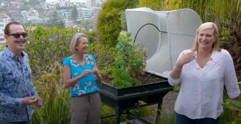 Channel 7's Better Homes and Gardens - Johanna Griggs at home with Layne Beachley and Kirk Pengilly