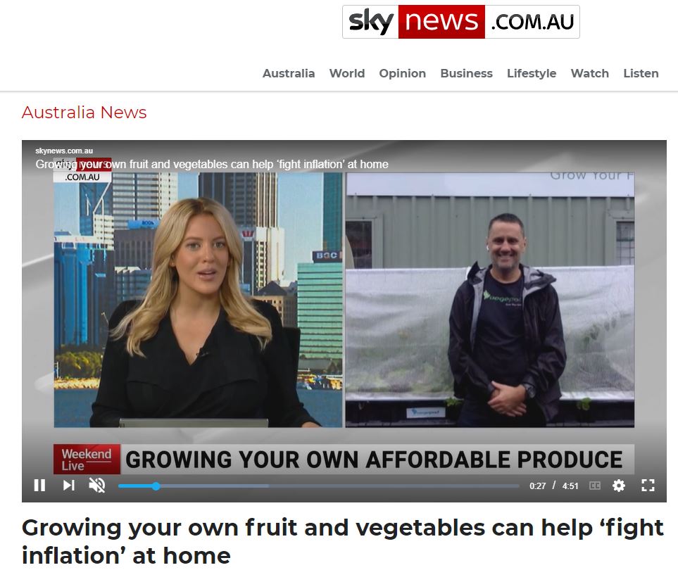 Sky News & The Australian - Growing Food to Fight Inflation